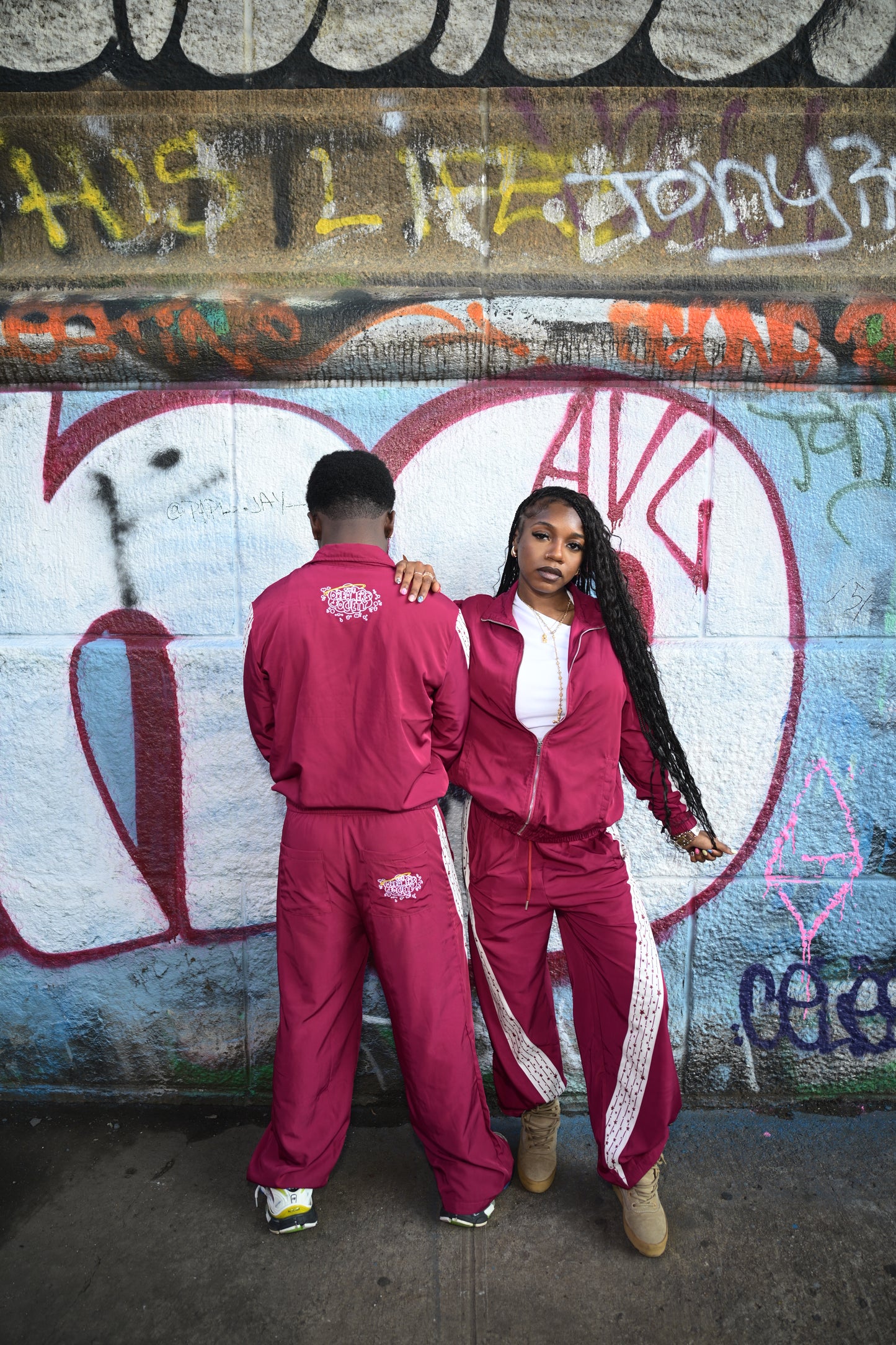 Burgundy Star Struck ⭐️ Track-Suit